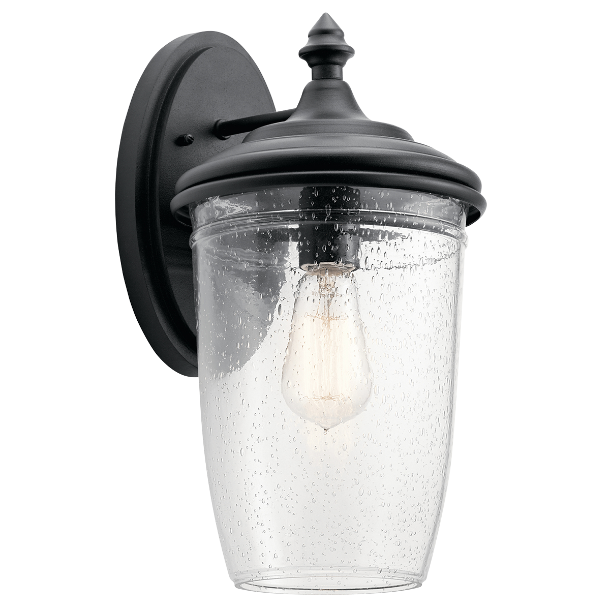 Product image for Kichler 49821BKT Yorke 1 Light Wall Light Textured Black