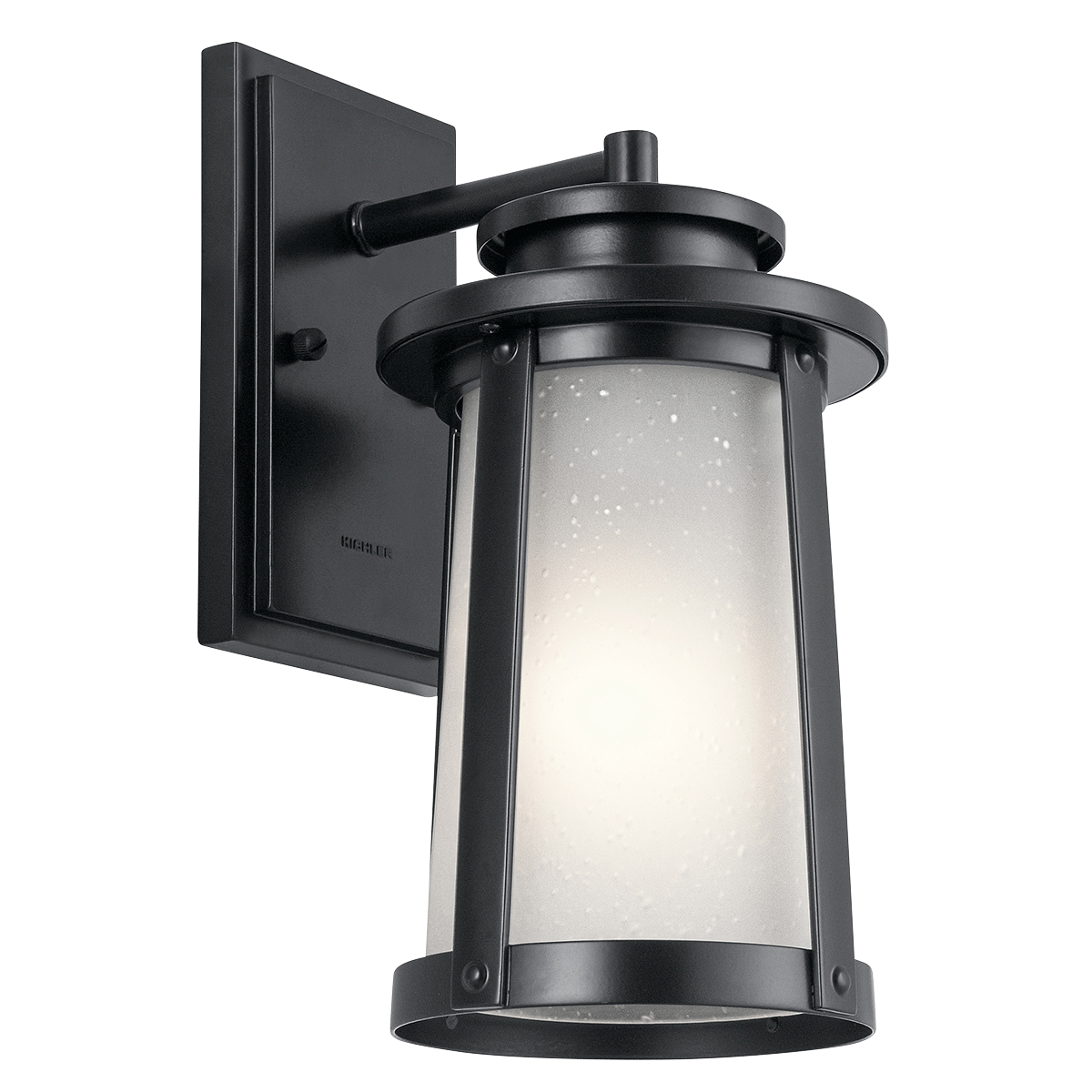 The 12.25in. 1-light outdoor wall light from the Harbor Bay collection is inspired by fixtures adorning historic homes along the Chesapeake. Harbor Bay marries vintage style with modern amenities, including a black finish that stands up to the elements. Frosted bubble glass panels softly diffuse the light, for a warm look.