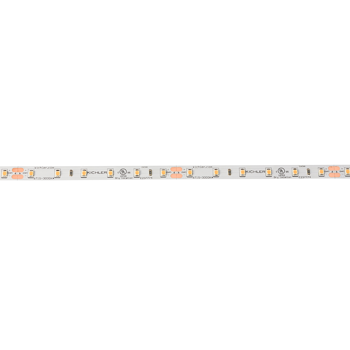 This 24-Volt LED standard output tape light (3000K) is a lighting support basic that features a versatile white finish.