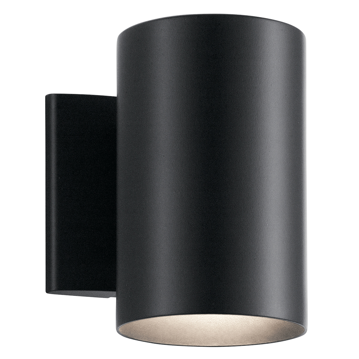 Product image for Kichler 9234BK Cylinder 7" 1 Light Wall Light Black