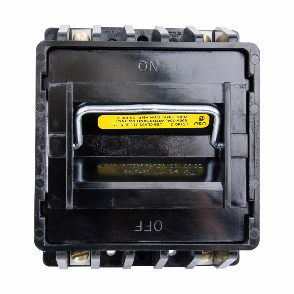 Product image for Bussmann Series 15149-2 2-Pole 0 to 30 Amp 600 VAC Fused Dead Front Disconnect Switch
