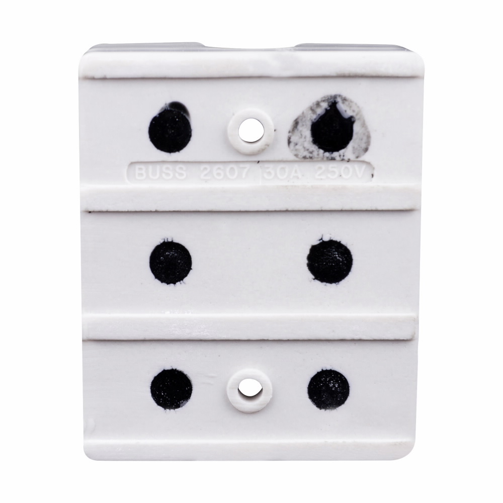 Product image for Bussmann Series 2607 3-Pole 31 to 60 Amp 250 Volt Class H/K/R Fuse Block