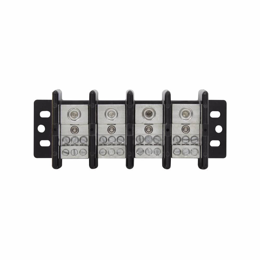 Product image for Bussmann 16021-4 175amp Power Distribution Block, 4-Pole, 600Vac/600Vdc, SCCR 10kA, Molded Thermoplastic, Black
