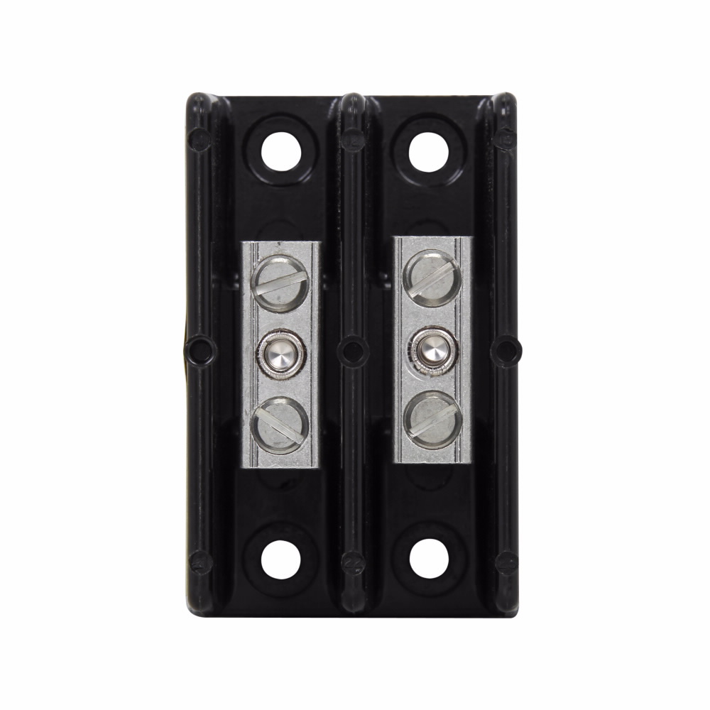 Product image for Bussmann Series 16200-2 2-Pole 14 to 2 AWG 600 VAC/VDC Power Splicer Terminal Block