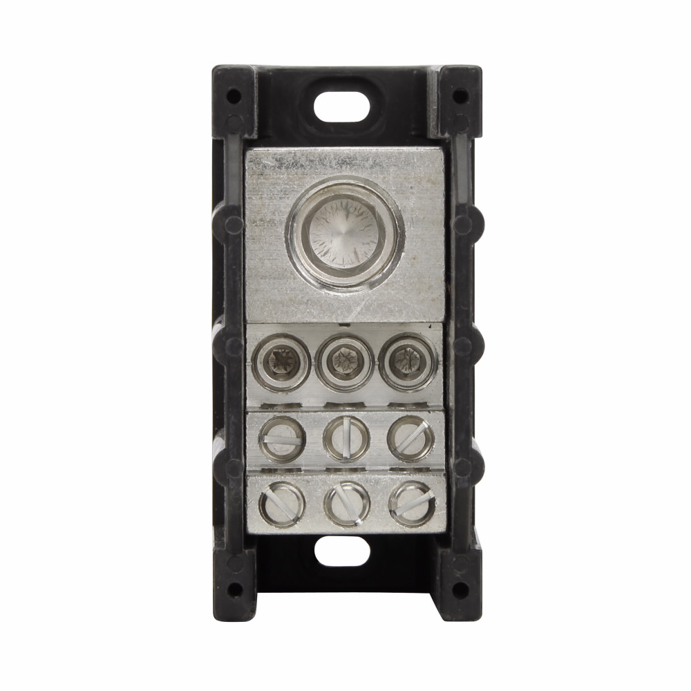 Product image for Bussmann Series 16376-1 1-Pole 2 AWG to 600 MCM Thermoplastic Power Terminal Block
