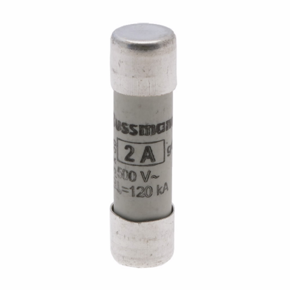 Product image for Bussmann Series C10G2 10 x 38 mm 2 Amp 500 VAC Class GL/GC Cylindrical Fuse