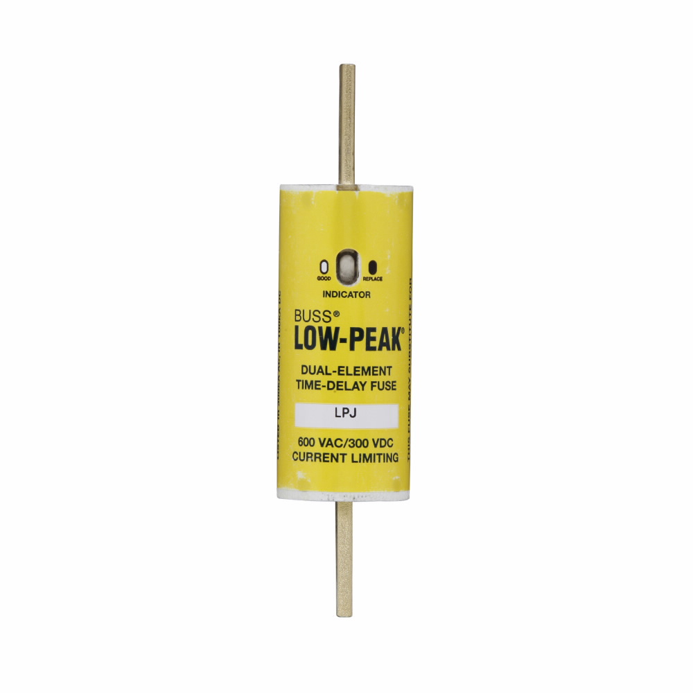 Product image for Bussmann Series LPJ-90SPI 90 Amp 600 VAC 300 VDC Class J Dual Element Time Delay Fuse