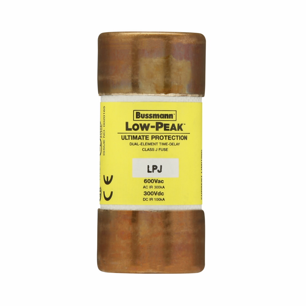 Product image for Bussmann LPJ-35SP 600v 35amp Dual-Element Time-Delay Class-J Fuse