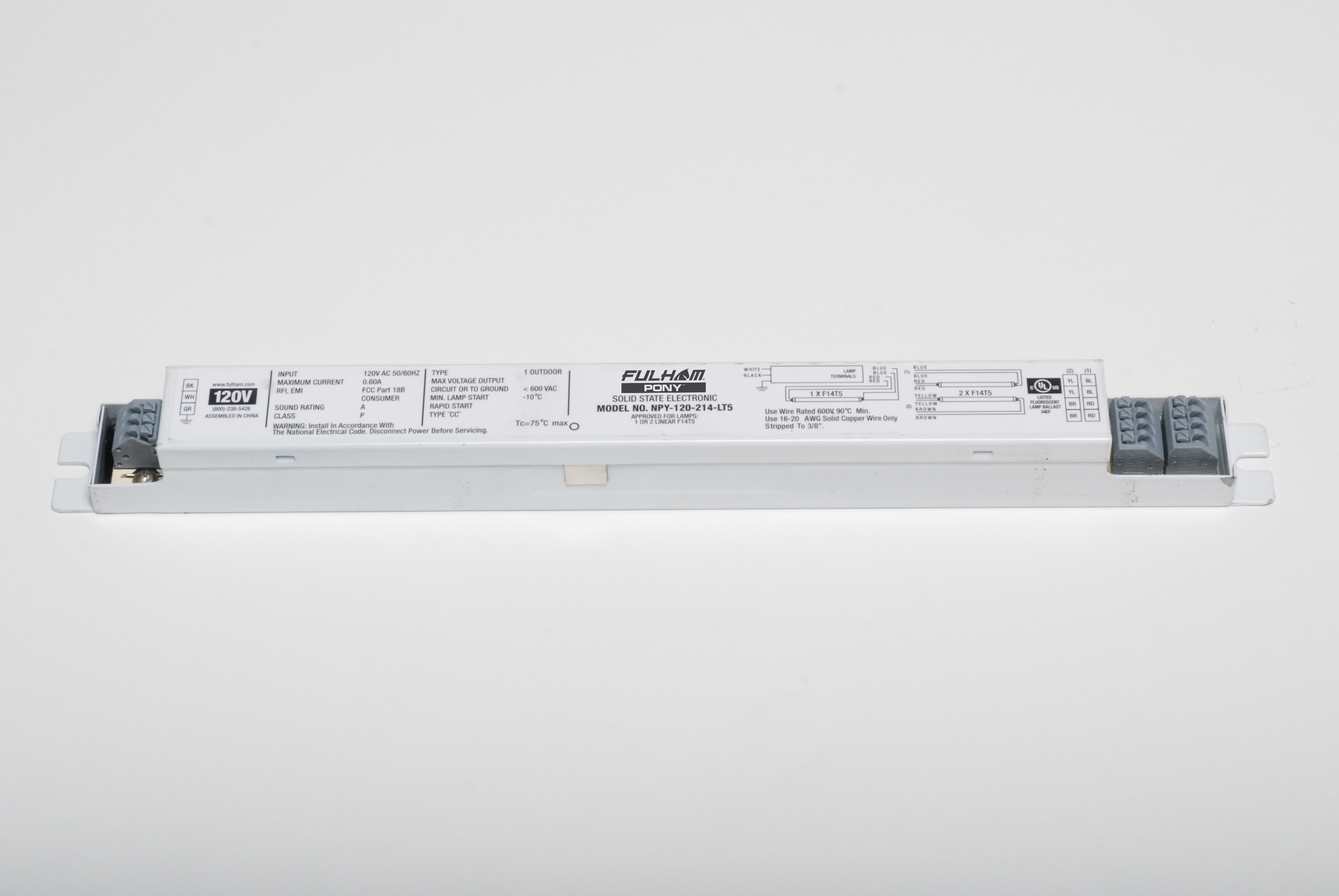 Product image for FUL NPY-120-214-LT5 NPF 120V 2X14W