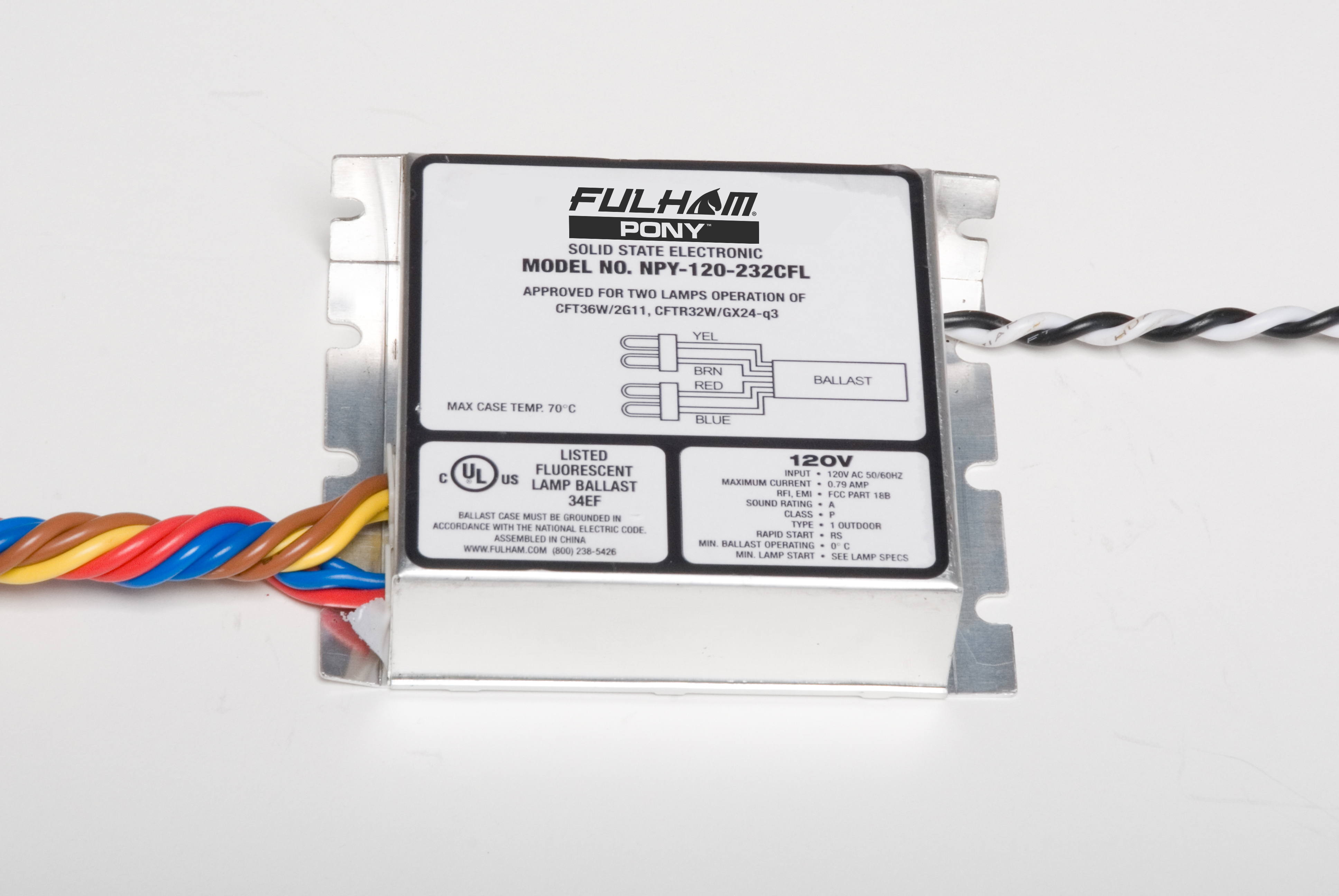 Product image for FUL NPY-120-232-CFL NORMAL POWER FA