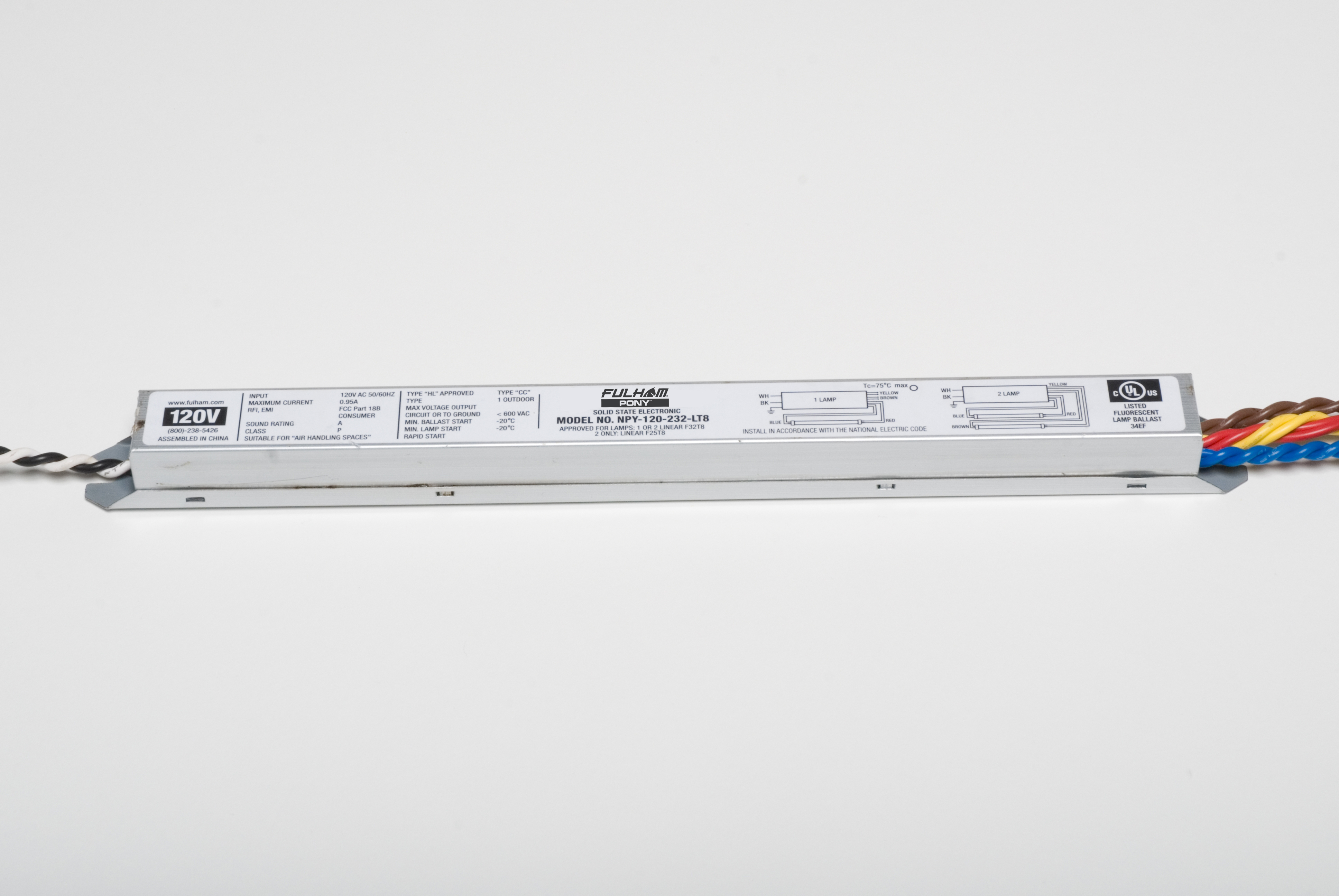 Product image for FUL NPY-120-232-LT8 2 X 32 T8 PONY