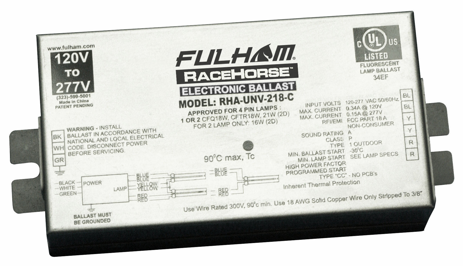 Product image for FUL RHA-UNV-218-C RH UNV 1 OR 2 LAM