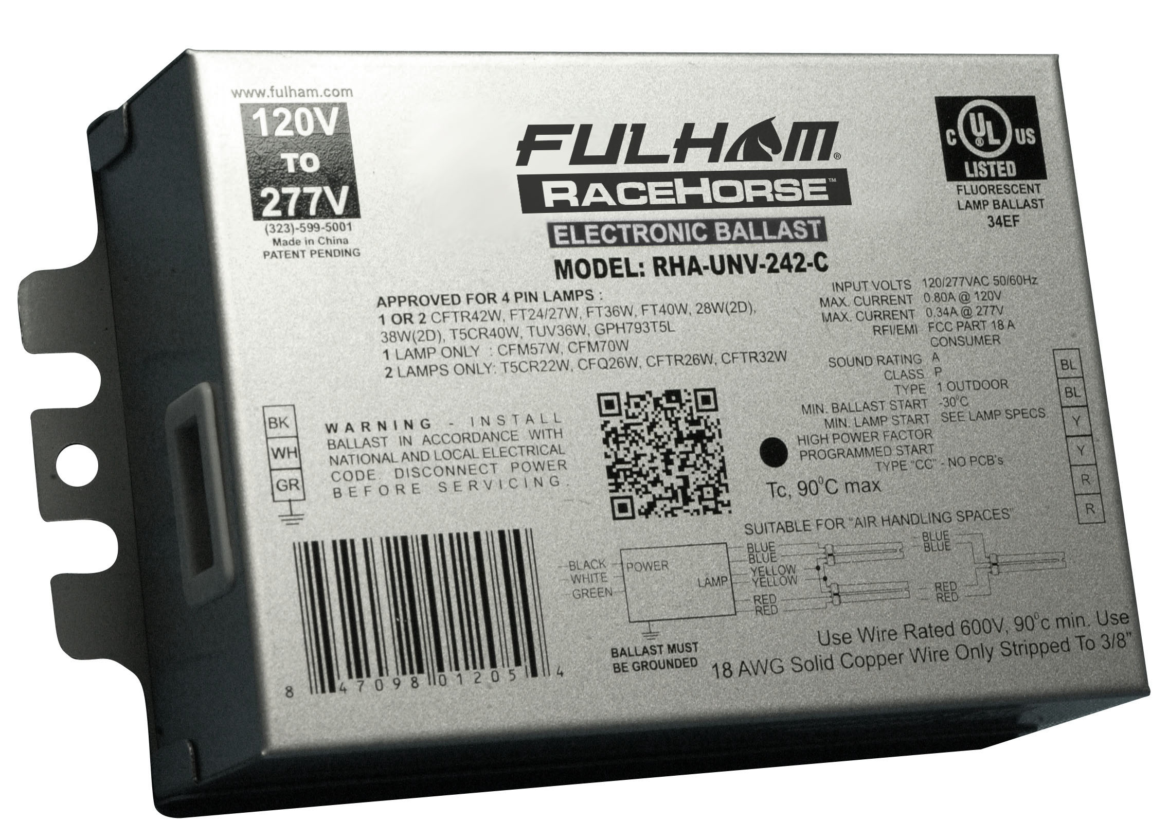 Product image for FUL RHA-UNV-242-C 1or2 x42W UNV PUS