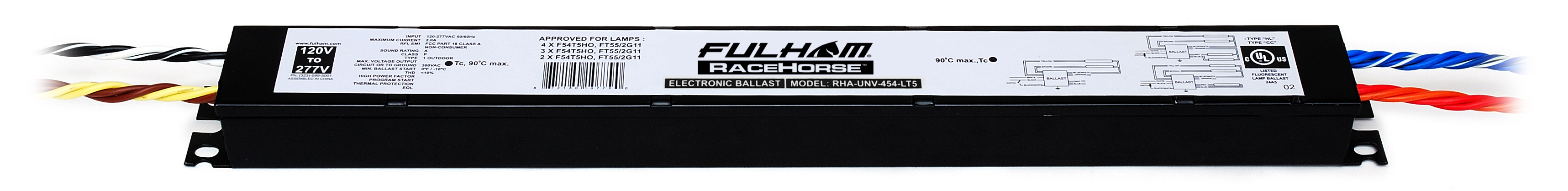 Product image for FUL RHA-UNV-454-LT5 UNV 4 LAMP F54