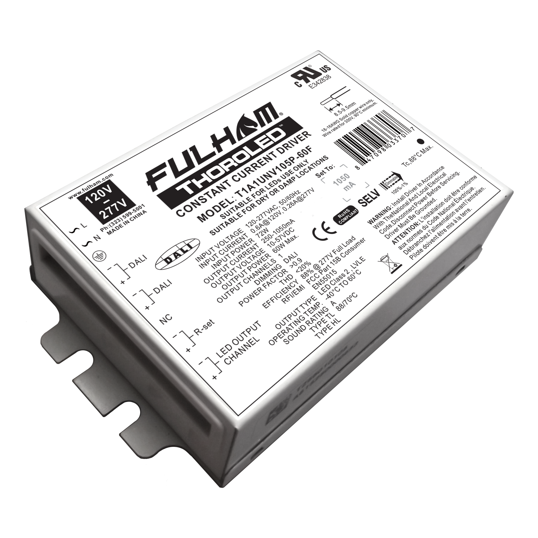 Product image for FUL T1A1UNV105P-60F DRV 60W UNV PG1