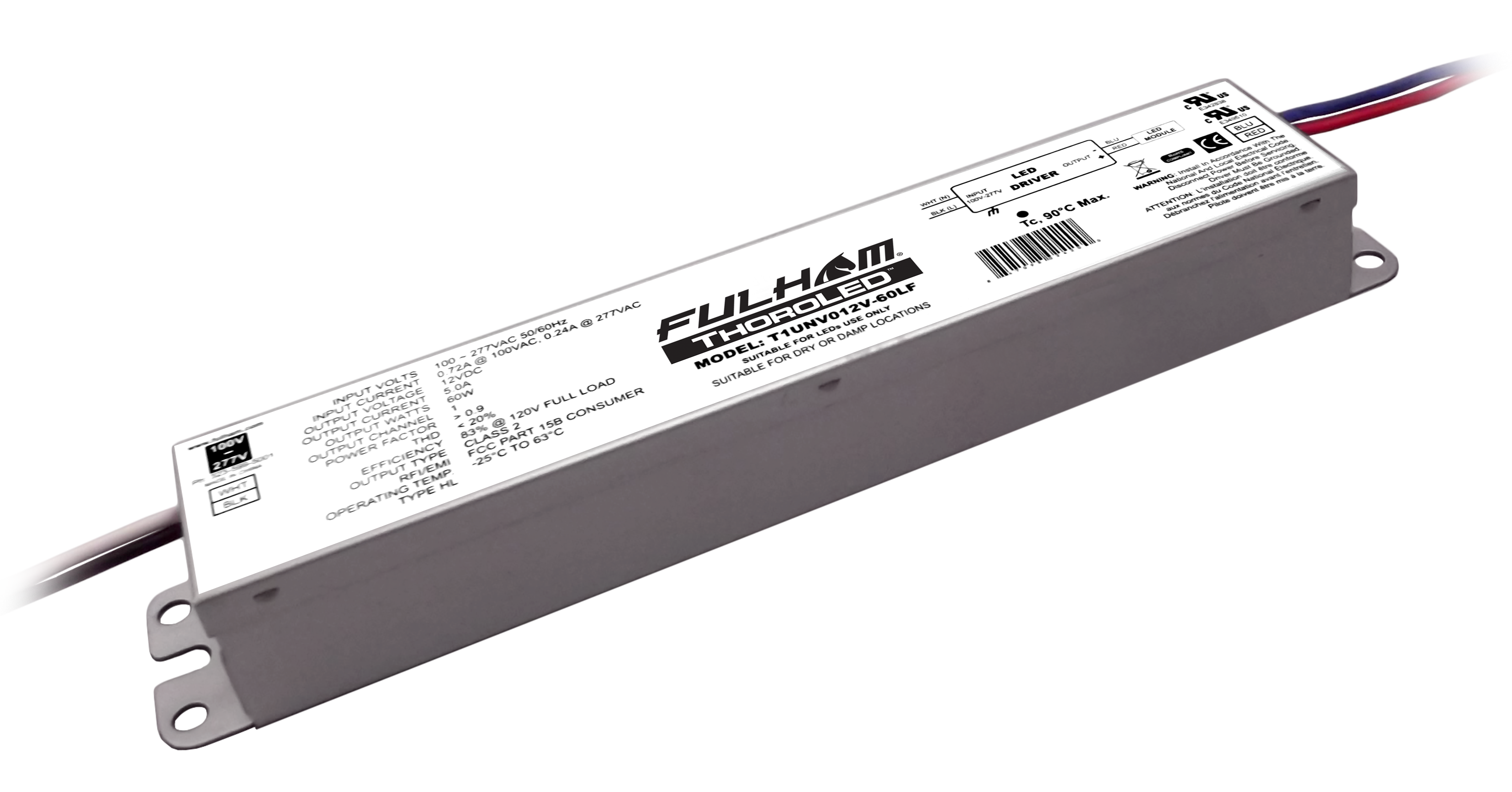 Product image for FUL T1UNV012V-60LF LED DRIVER- 60W