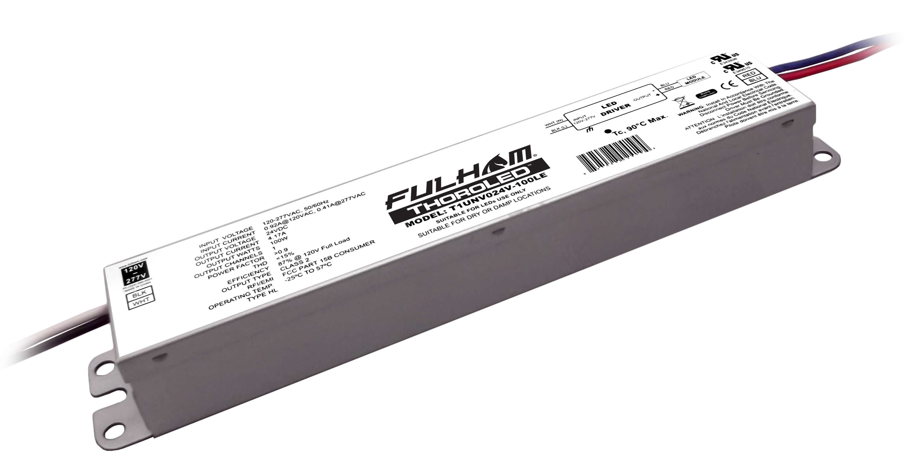 Product image for FUL T1UNV024V-100LE 100W LED DRIVER