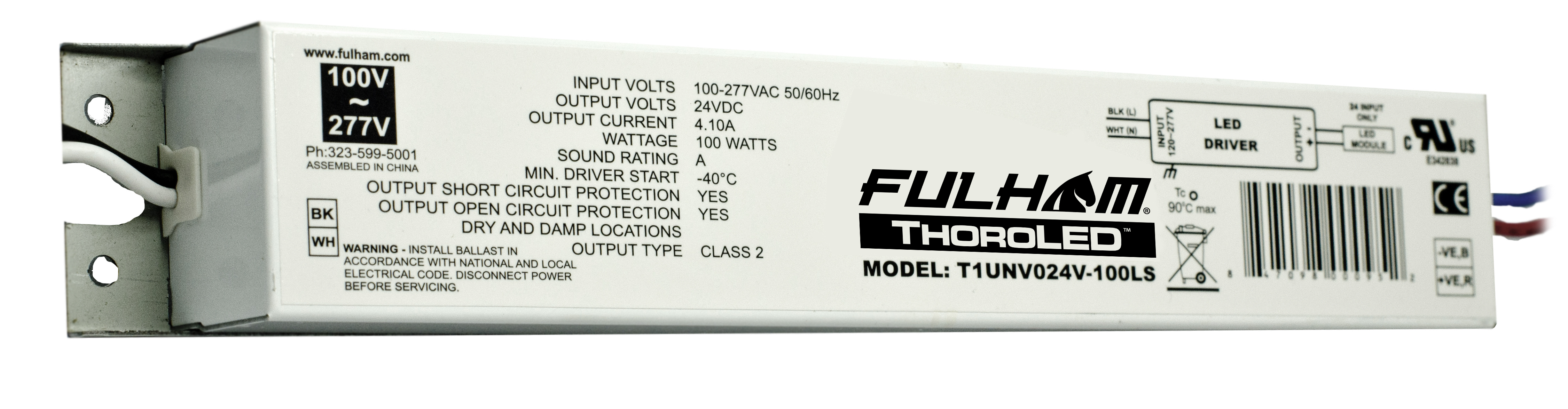Product image for FUL T1UNV024V-100LS 100W LED DRIVER