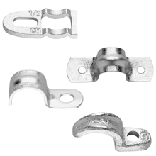Product image for Crouse-Hinds CB7 2-1/2" Conduit Clamp Back/Spacer, Zinc Plated Malleable Iron, UL Listed