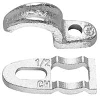 Product image for Crouse-Hinds CB1-HDG 1/2" Conduit Clamp Back/Spacer, Hot Dipped Galvanized Malleable Iron, UL Listed