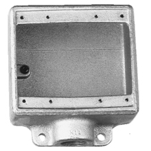 Product image for Crouse-Hinds FSE22 3/4" NPT, Iron Box, 2 Gang