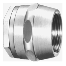 Product image for Crouse-Hinds HUB10 4" Rigid/IMC Space-Saver Conduit Hub, Insulated Throat, , Malleable Iron