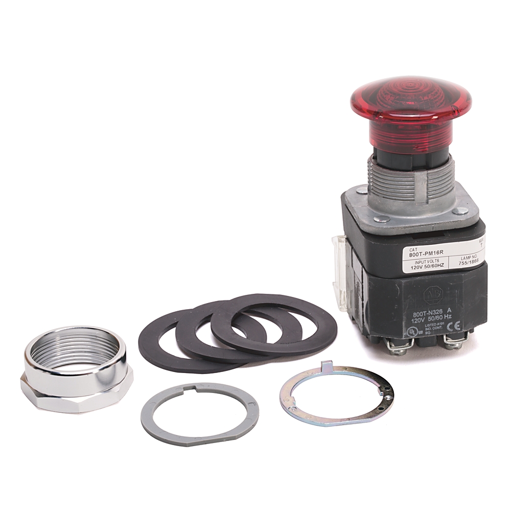 Product image for Allen-Bradley 800T-PM16A 30 mm Momentary Push Button