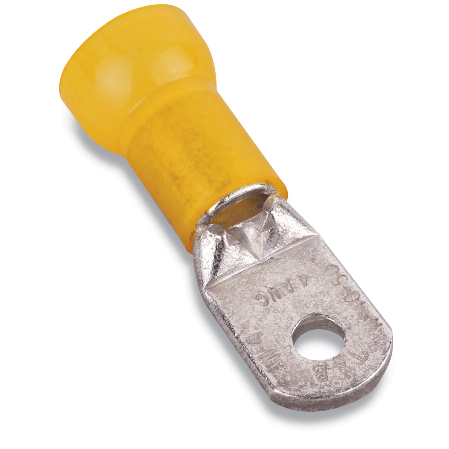 Thomas & Betts RF410 4 AWG Yellow Insulated Nylon Ring Tongue Terminal