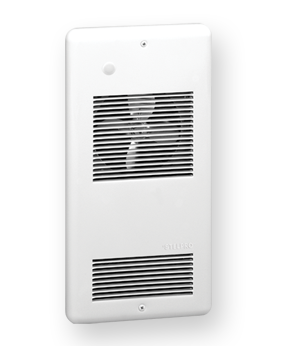 You won’t find anything better than this efficient, durable and noise-free forced-air heater. The Pulsair™ is extremely popular for many reasons. First, it can be recessed or surface mounted with a surface adapter (optional). In addition, it can be mounted vertically or horizontally, directing the air flow upward or downward and to the right or to the left, respectively. Last, the slim-line Pulsair™ can be recessed into a wall thickness of 2 in. to 3 in. While it’s a winning heating solution for the hallway and bathroom, it can also be installed in other parts of the house, such as the office or in commercial buildings. Its nichrome element provides instant heat. Available from 500 W to 2000 W, and from 120 V to 347 V, the Pulsair™ is recognized and recommended by those in the know.