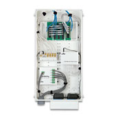 Product image for Leviton 47605-28N 28" Structured Media Enclosure Only, 28.0" H x 14.38" W x 3.63" D, Metal, White