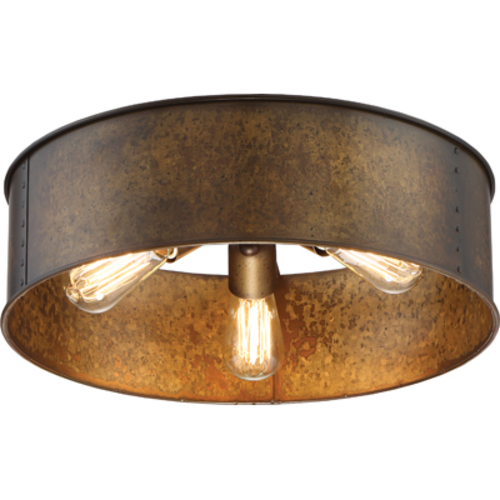 KETTLE 3 LIGHT FLUSH MOUNT FIXTURE