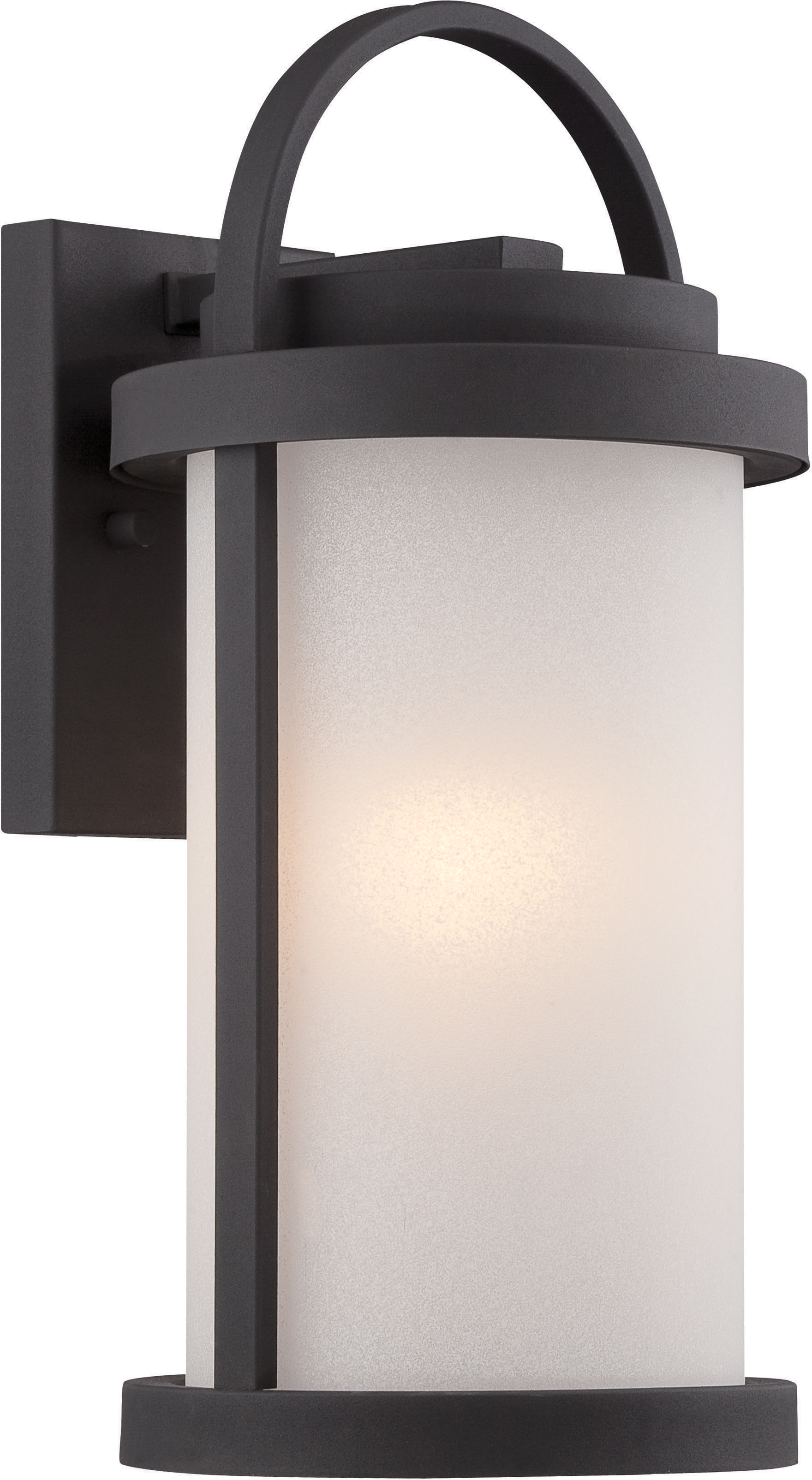 WILLIS - LED OUTDOOR SMALL WALL WITH ANTIQUE WHITE GLASS