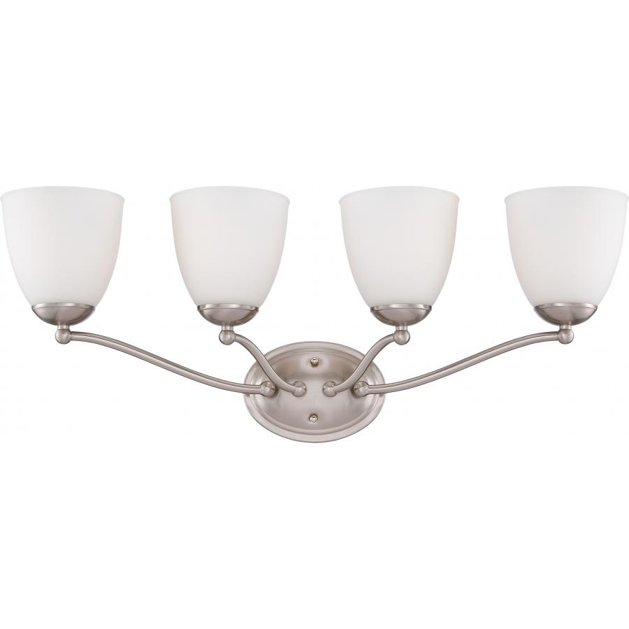 Patton - 4 Light Vanity Fixture with Frosted Glass