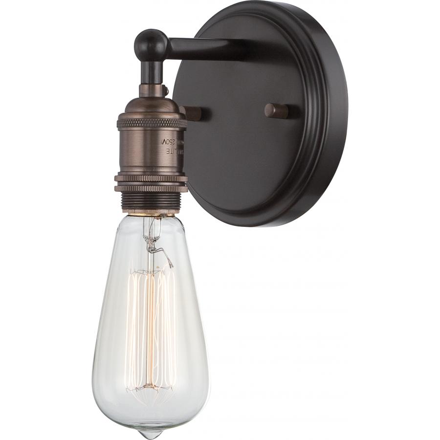 Vintage 1 Light Sconce Vintage Lamp Included Rustic Bronze