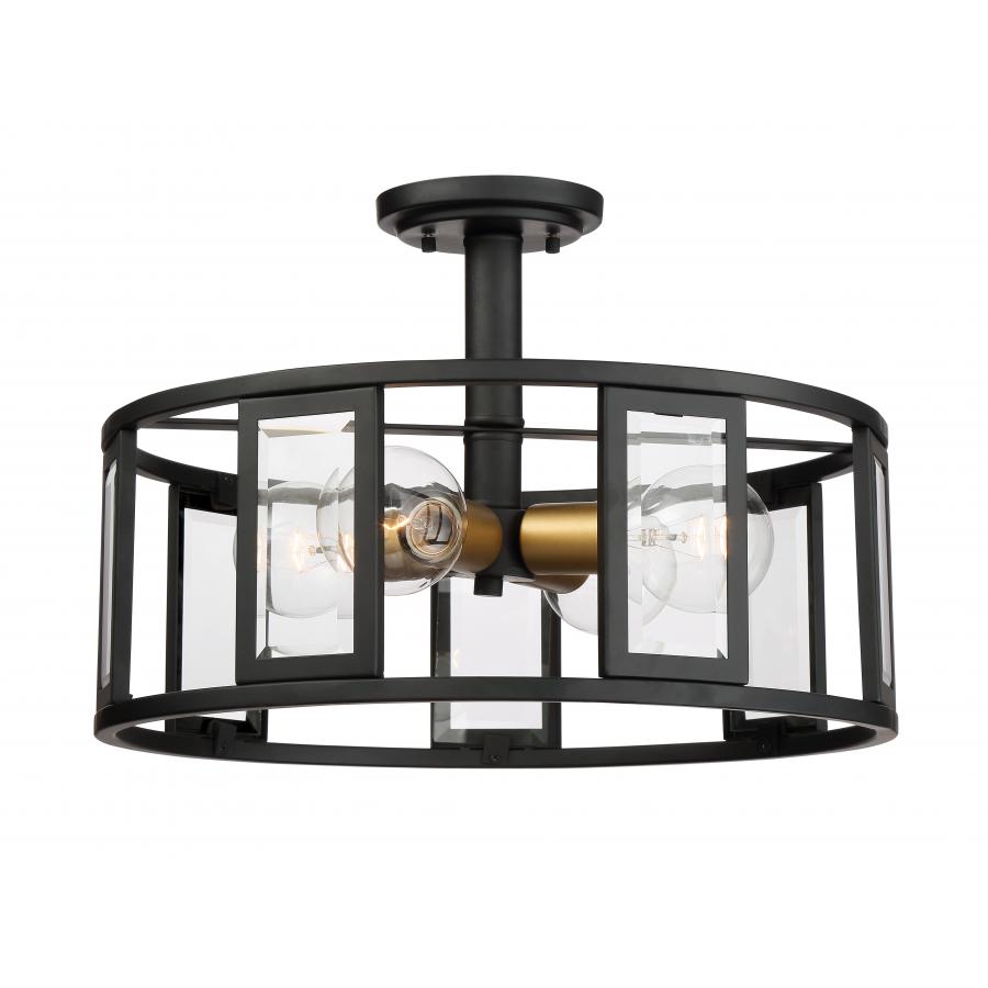 Payne 4 Light Semi Flush With Clear Beveled Glass