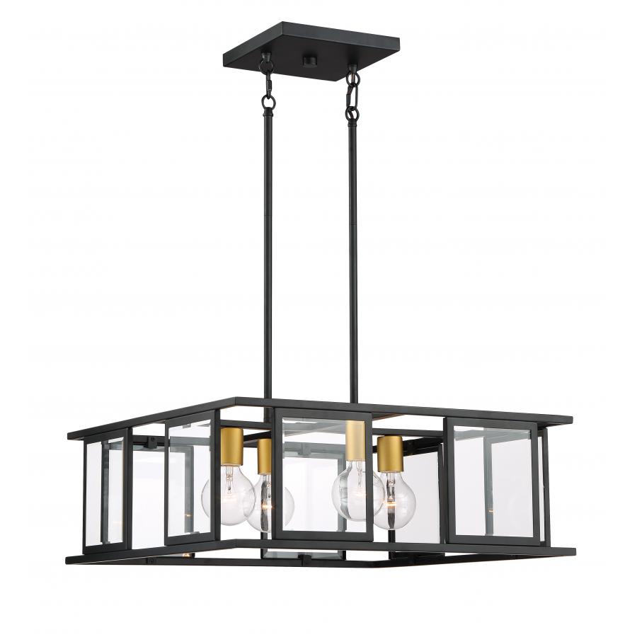 Payne 4 Light Pendant With Clear Beveled Glass
