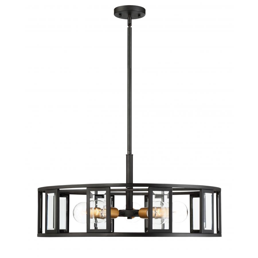 Payne 5 Light Pendant With Clear Beveled Glass