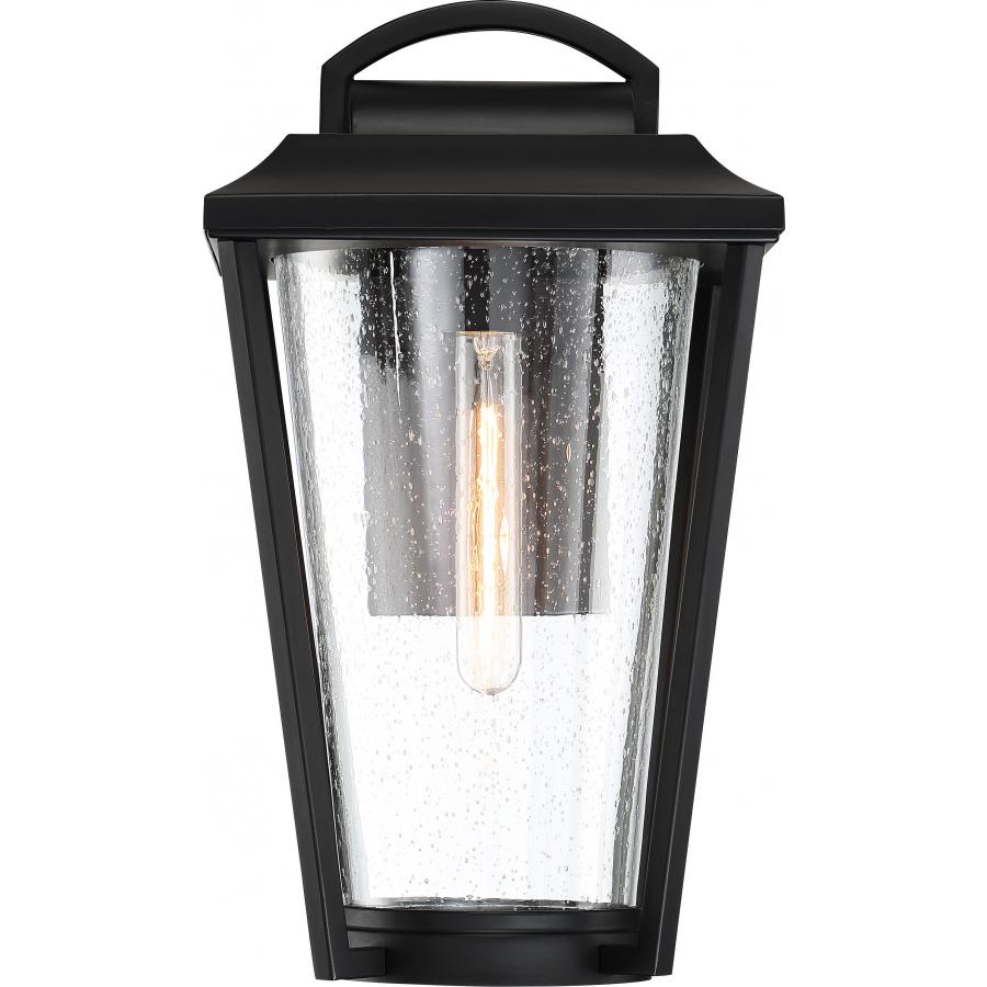 Lakeview 1 Light Small Lantern - Aged Bronze Finish with Clear Seed Glass