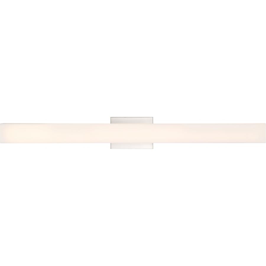 Jess LED Large Vanity - Brushed Nickel Finish with White Acrylic