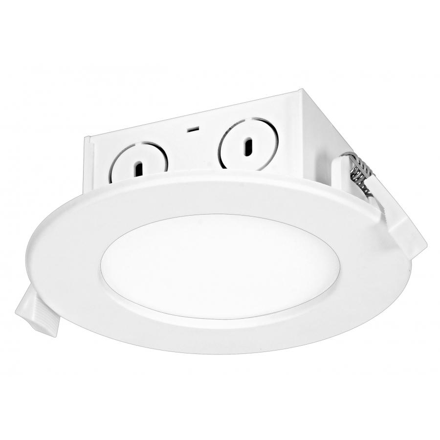 Product image for Satco S29056 8.5 watt LED Direct Wire Downlight; Edge-lit; 4 inch; 3000K; 120 volt; Dimmable