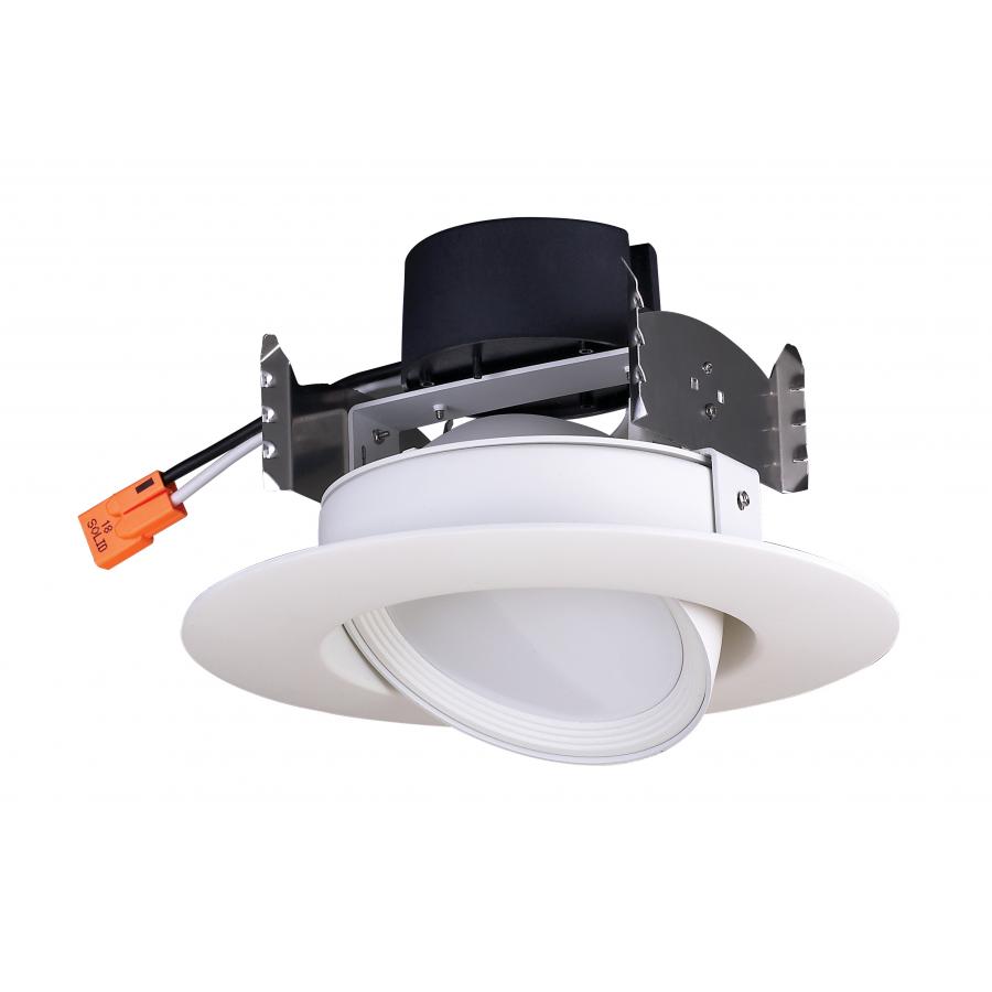Product image for Satco S29464 9.5 watt LED Directional Retrofit Downlight - Gimbaled; 4"; 3000K; 40' Beam spread; 120 volts; Dimmable