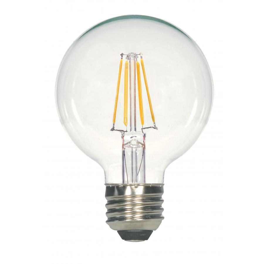 Product image for Satco S29563 4.5 Watt G25 LED; Clear; Medium base; 2700K; 450 Lumens; 120 Volt