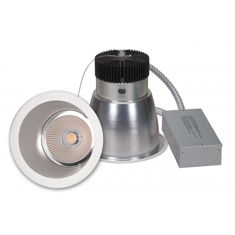 Product image for Satco S8706 25 watt Commercial LED Downlight Retrofit; 6 inch; 4000K; 100-277 volts