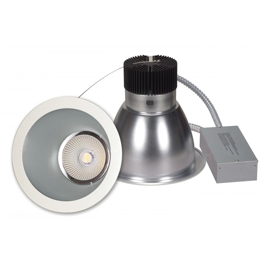 Product image for Satco S8707 35 watt Commercial LED Downlight Retrofit; 8 inch; 4000K; 100-277 volts