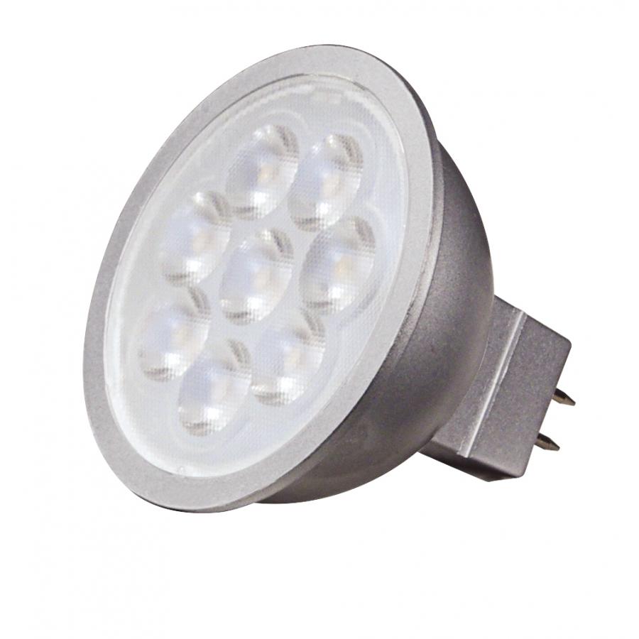Product image for Satco S9616 6.5 Watt; LED MR16 LED; 3000K; 40 deg. Beam Angle; GU5.3 base; 12 Volt AC/DC
