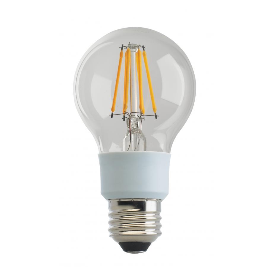 Product image for Satco S9845 9 Watt A19 LED; Clear; Medium base; 2700K; 1100 Lumens; 120 Volt