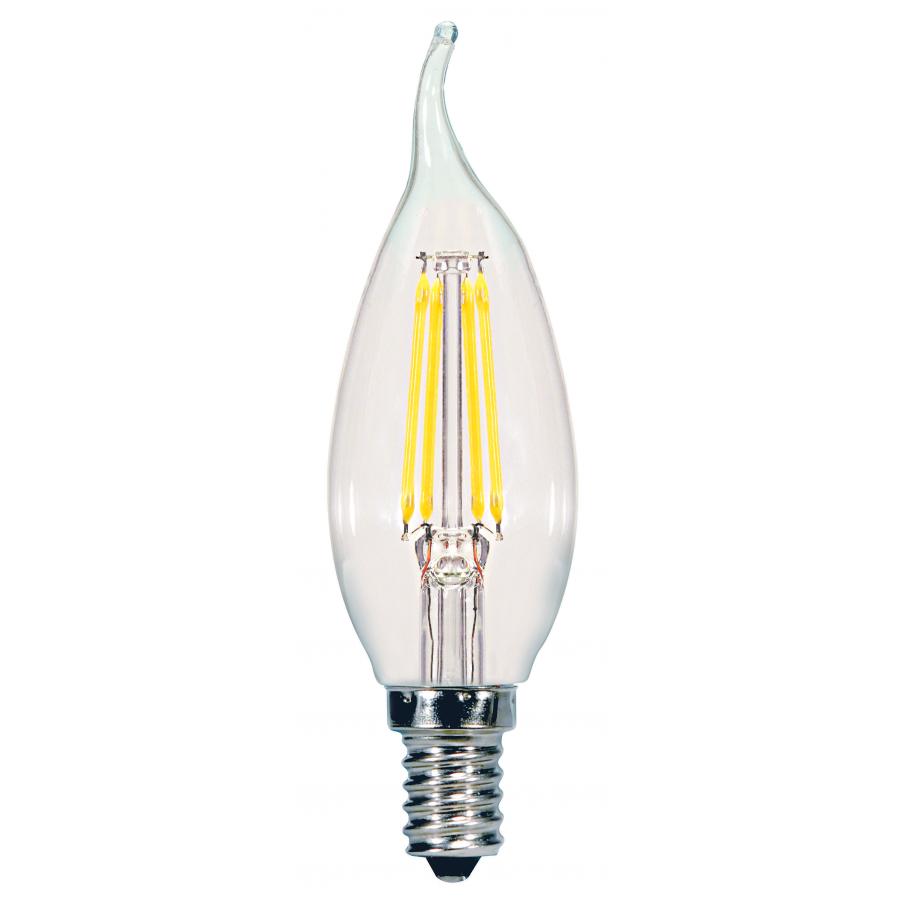 5.5 Watt CA11 LED - Clear - Candelabra Base - 3000K - 500 Lumens - 120 Volts