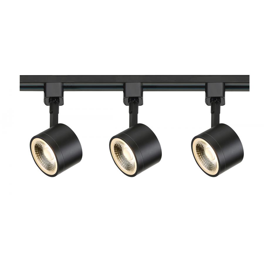 Track Lighting Kit 12 Watt LED - 3000K - 36 Degree - Round Shape - Black Finish