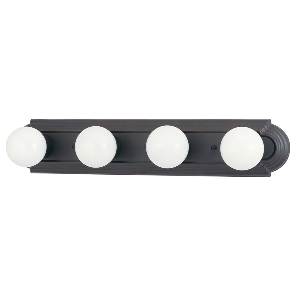 4 Light 24 Vanity Racetrack Style - Mahogany Bronze