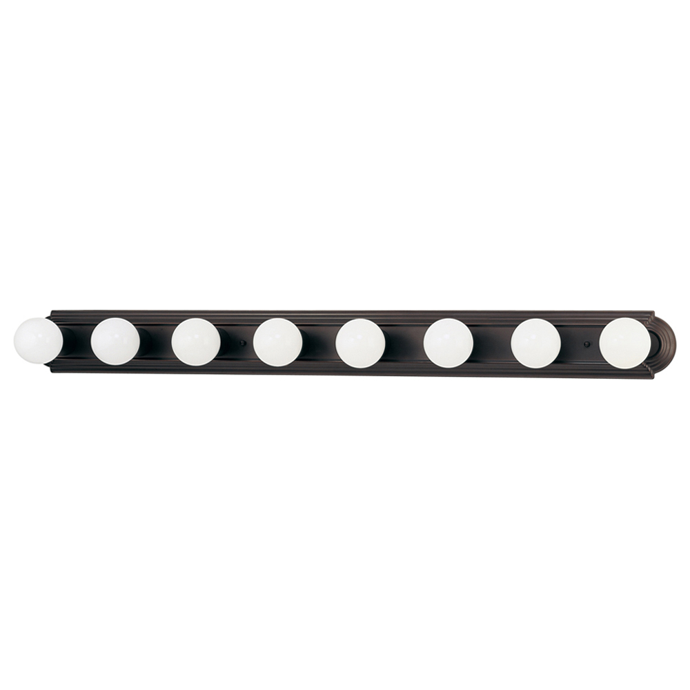 8 Light 48 Vanity Racetrack Style - Mahogany Bronze